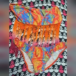 Club Exx Funk Empire rainbow snake Tube Top w/matching bottoms